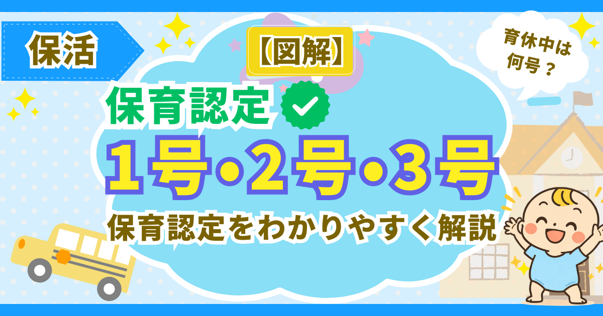 【図解】1号・2号・3号認定の違い｜育休中は何号？保育認定をわかりやすく解説