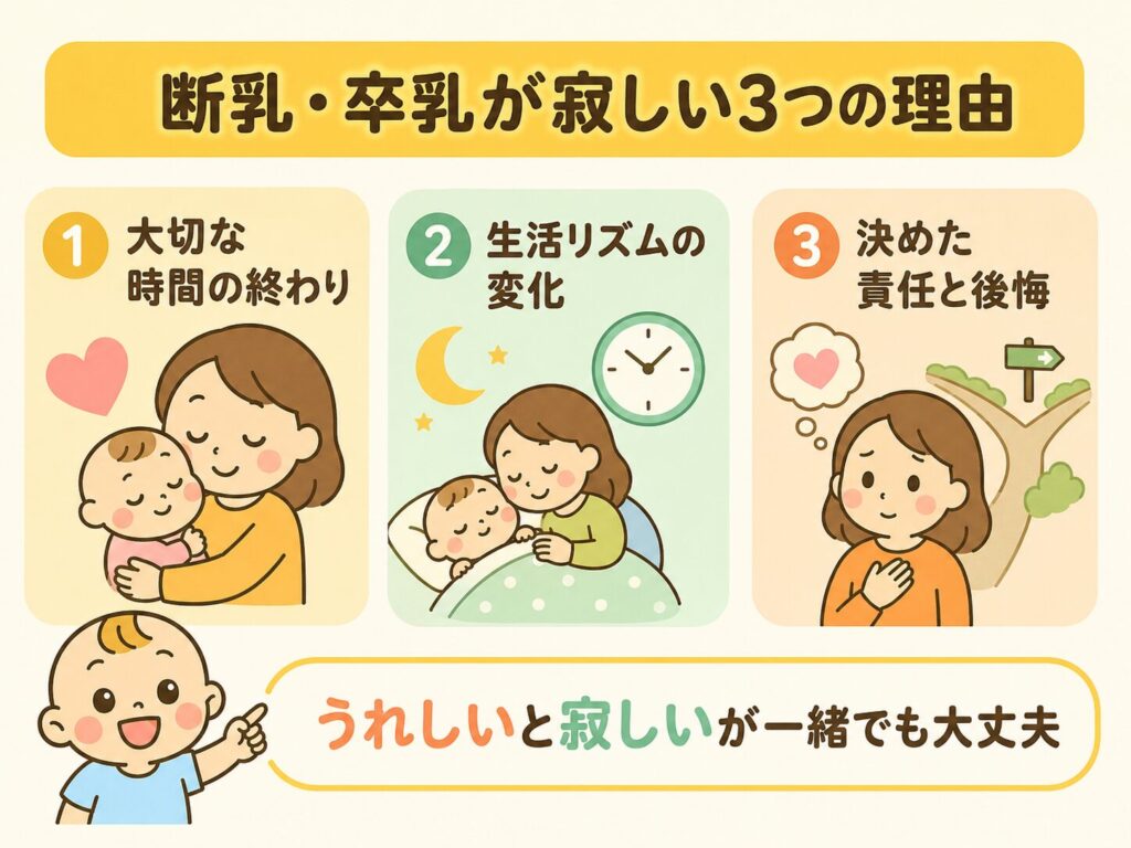 断乳・卒乳後に寂しさが強くなる3つの理由