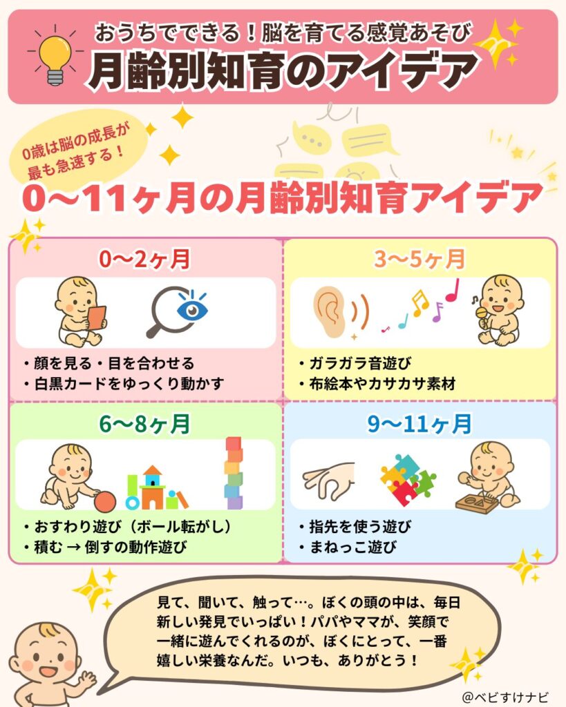 月齢別の知育遊び:0〜11ヶ月の遊びのアイデア