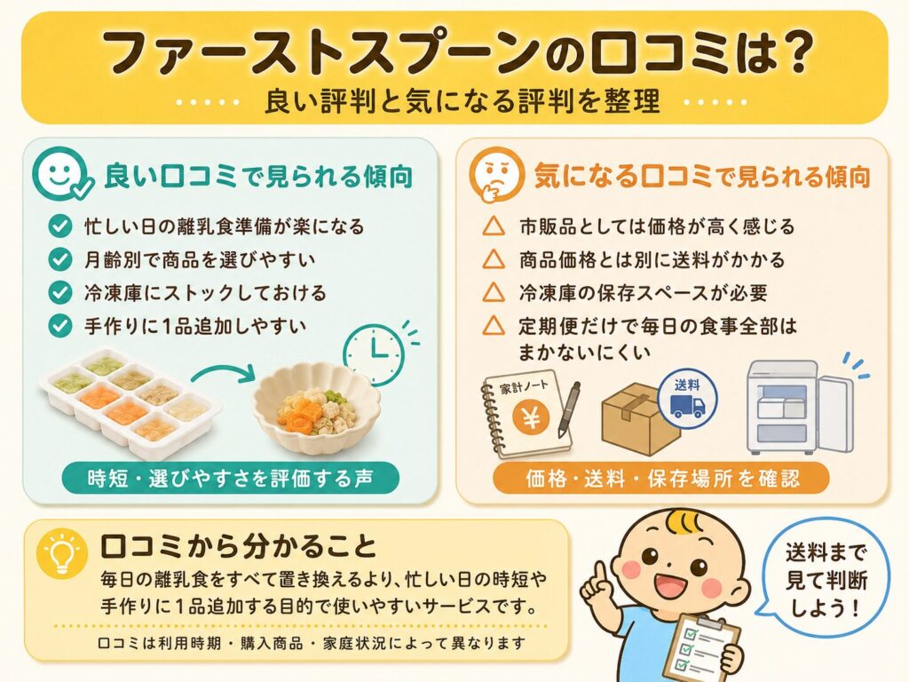 ファーストスプーンの良い口コミと気になる口コミの傾向