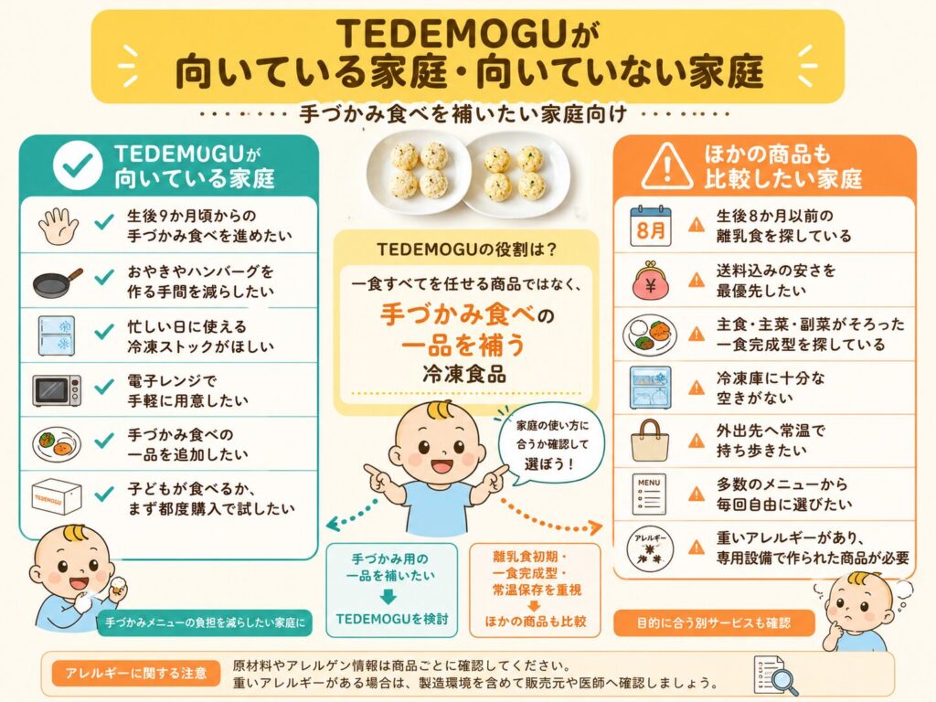 TEDEMOGUが向いている家庭と向いていない家庭